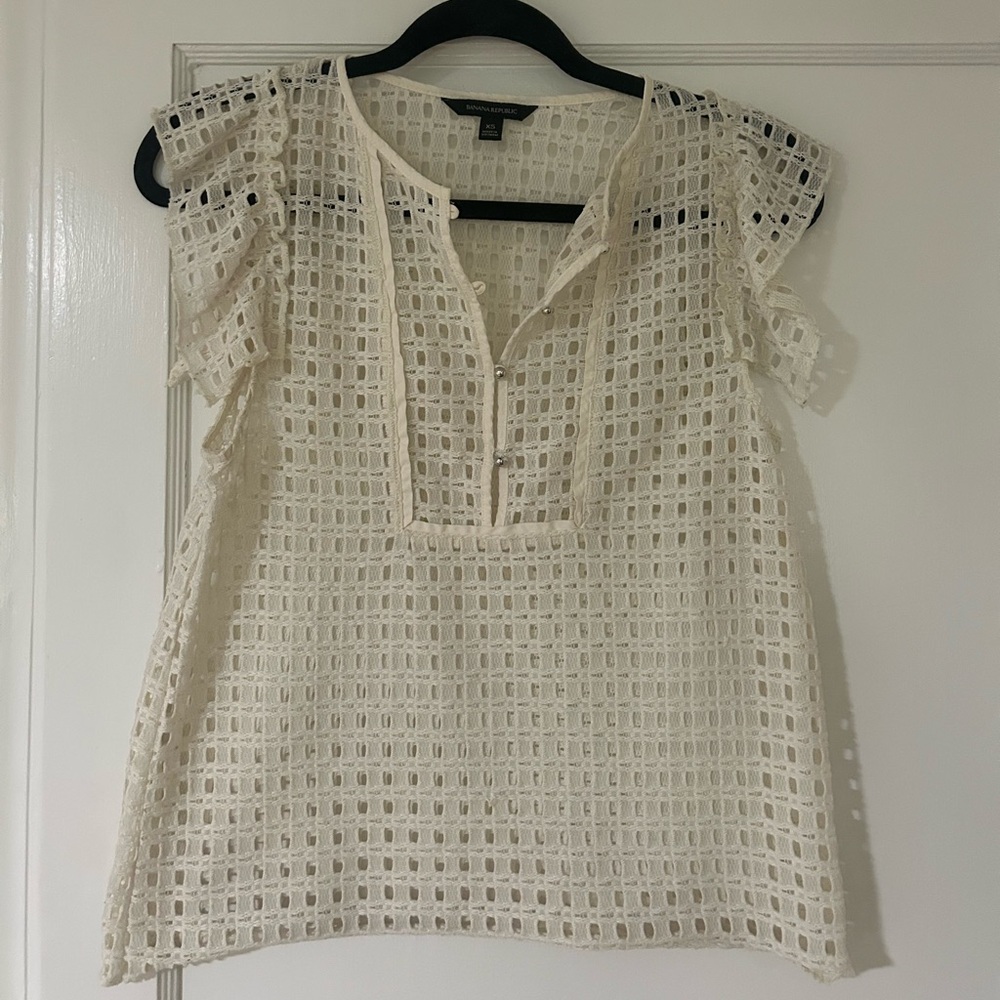 Banana Republic eyelet blouse